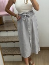Falda rayas abotonada