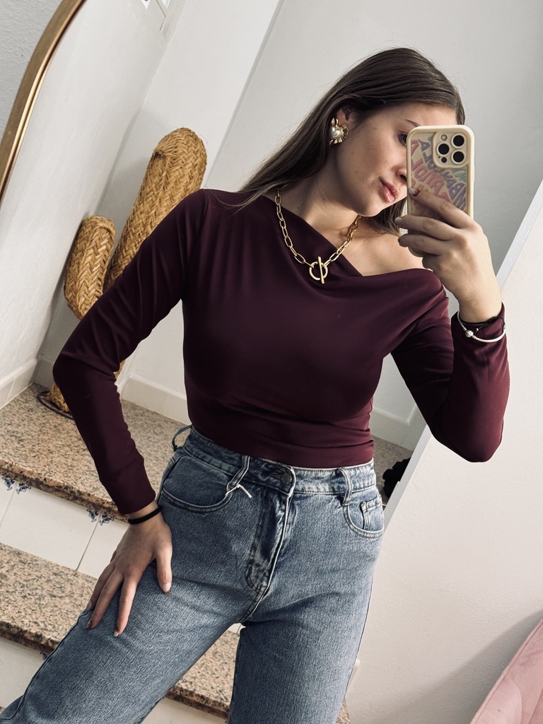 Camiseta asimétrica Tiza