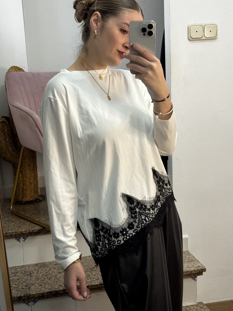 Camiseta encaje