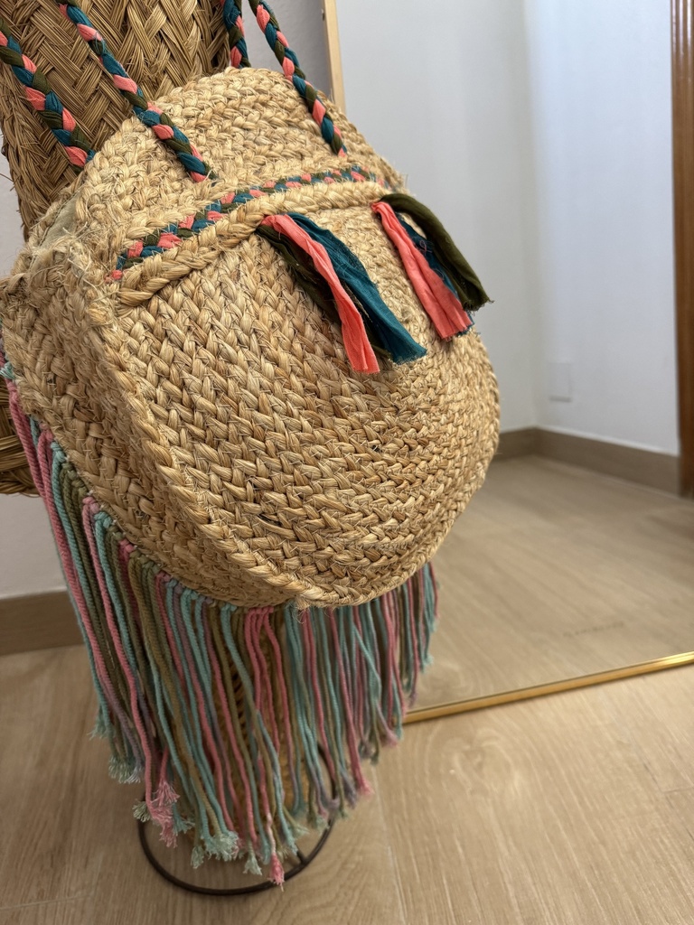 Bolso Flecos Rafia