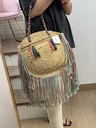 Bolso Flecos Rafia