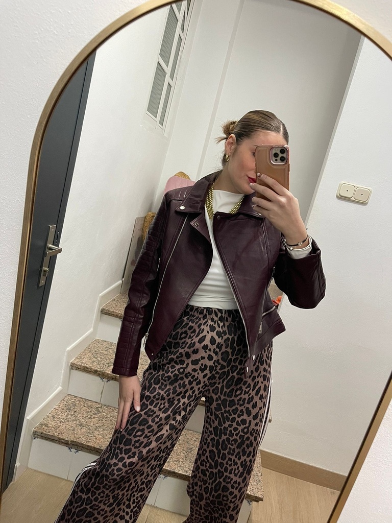 Chaqueta polipiel Cremallera