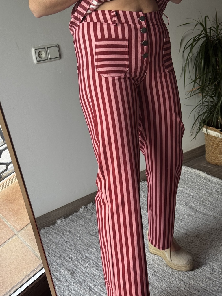 Conjunto rayas doble color