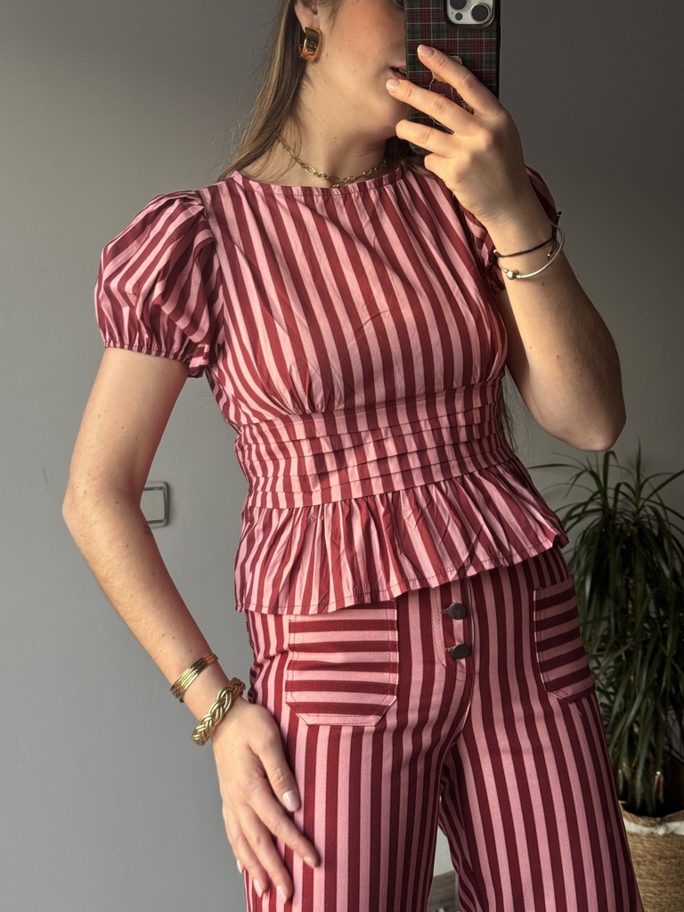 Conjunto rayas doble color