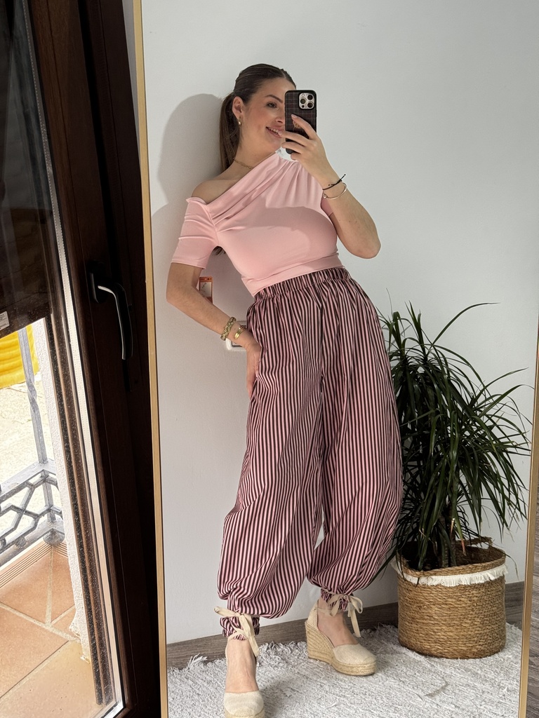 Camiseta asimétrica licra