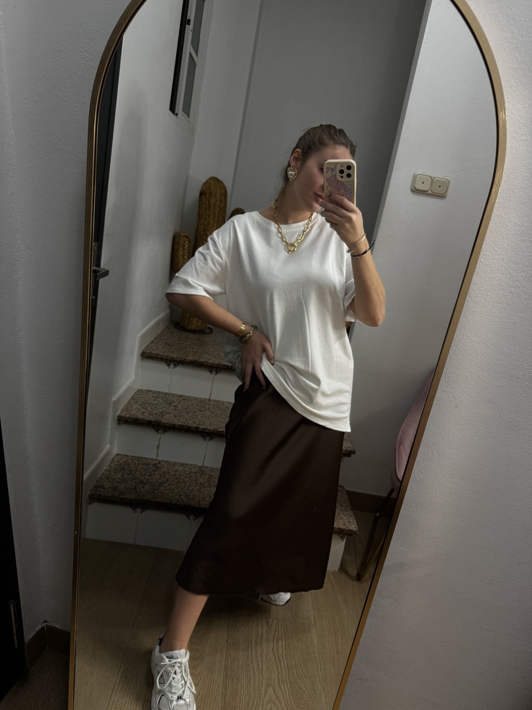 Falda satinada Lúa