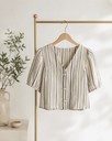 Camisa lino rayas