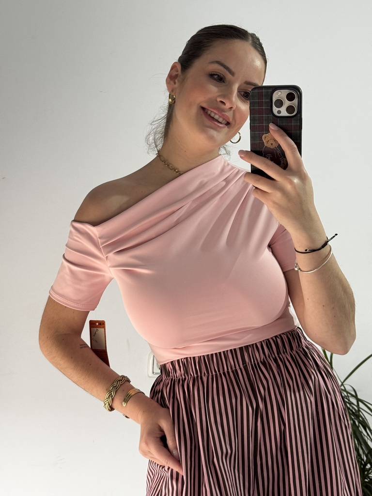 Camiseta asimétrica licra