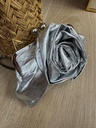 Bolso plateado Flor