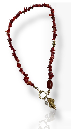 Collar ritmo marino rojo