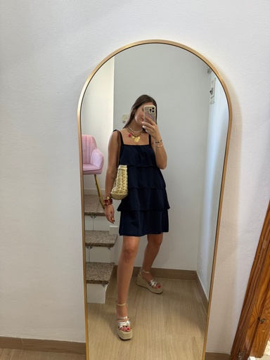 Vestido "movimiento azul"