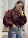 Bomber  Ikat Burgundy