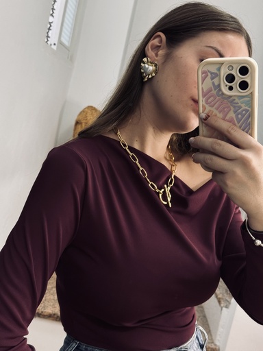 Camiseta asimétrica Tiza