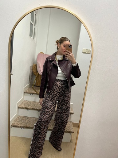 Chaqueta polipiel Cremallera