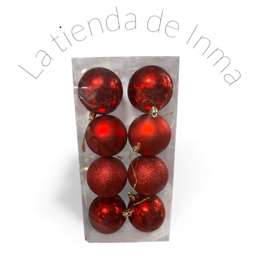 Bolas navidad rojas