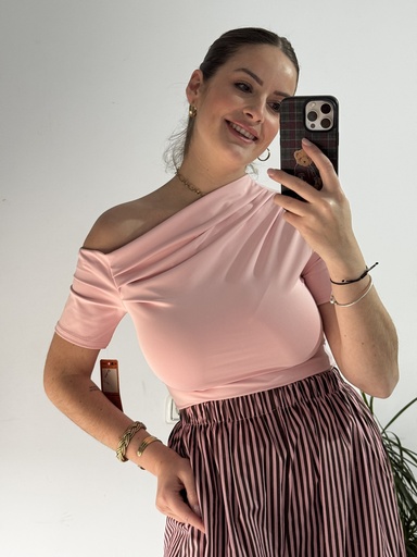 Camiseta asimétrica licra